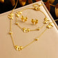 Stainless Steel Butterfly Heart Jewelry Set