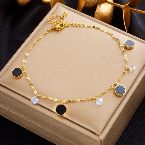Seraphina Double Layer Charm Anklet