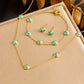 Stainless Steel Butterfly Heart Jewelry Set