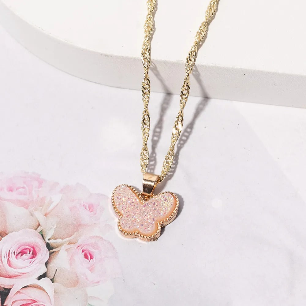 Minimalist Gold Butterfly Pendant Necklace