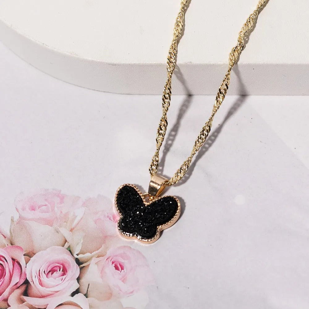 Minimalist Gold Butterfly Pendant Necklace