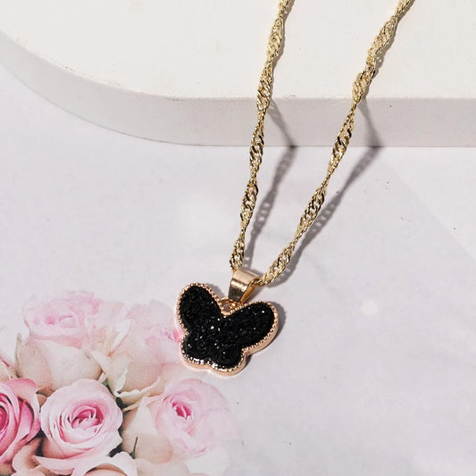 Minimalist Gold Butterfly Pendant Necklace