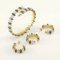 Marquise Zircon Bracelet, Ring & Hoop Earrings Set