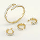 Marquise Zircon Bracelet, Ring & Hoop Earrings Set