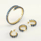 Marquise Zircon Bracelet, Ring & Hoop Earrings Set