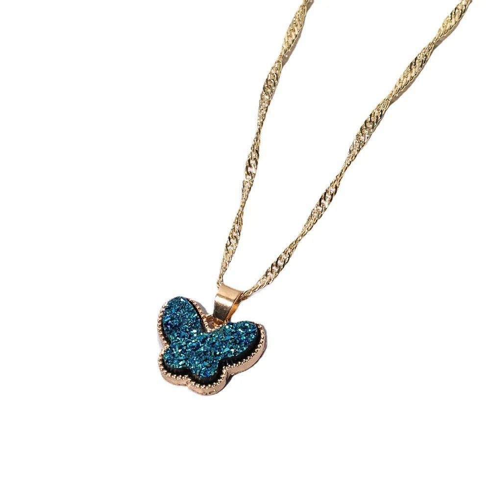 Minimalist Gold Butterfly Pendant Necklace