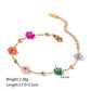 18K Gold Plated Flower Bracelet