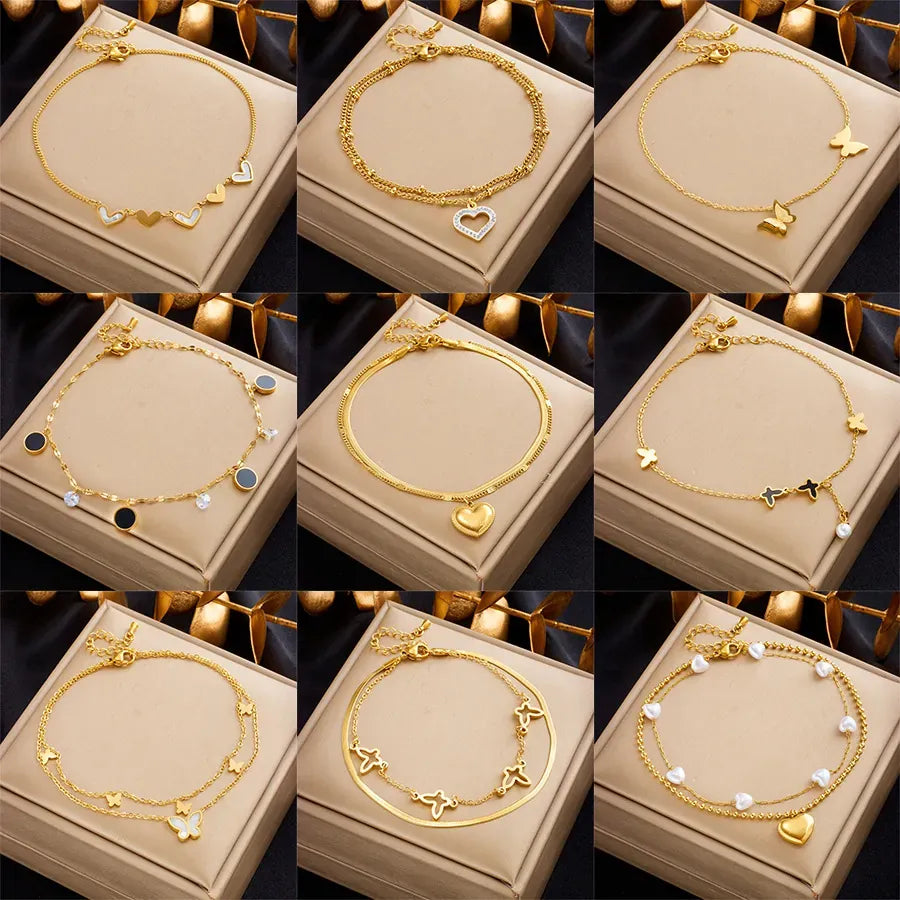 Seraphina Double Layer Charm Anklet
